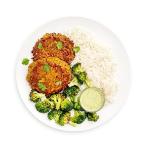 Curried Vegetable Fritters and Coconut Lime Sauce - 4 Pack